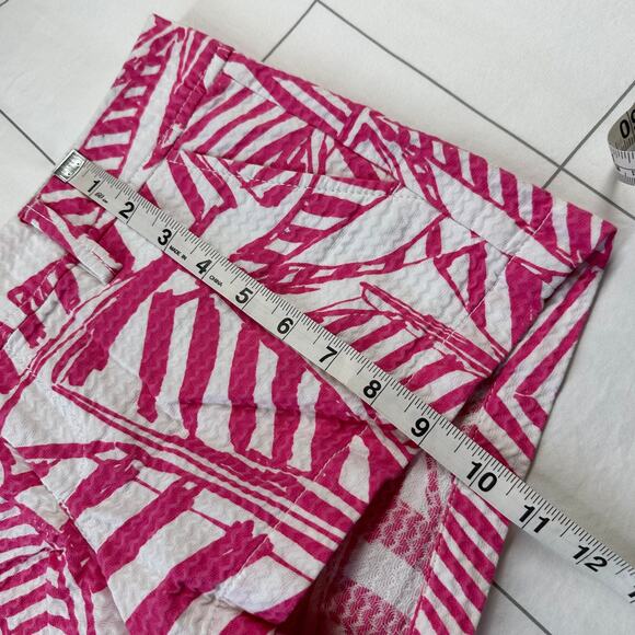 Lilly Pulitzer Shorts Womens 0 Pink White Yacht Seas Walsh Preppy Resort Summer - Picture 8 of 12